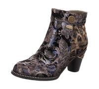 Stiefelette LAURA VITA "LAURA VITA Stiefelette Leder/Textil", Damen, Gr. 37, schwarz, Leder, Textil, casual, Schuhe (63547657-37) schwarz