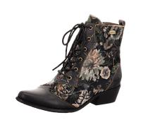 Schnürstiefelette LAURA VITA "LAURA VITA Stiefelette Leder/Textil", Damen, Gr. 38, bunt (schwarz), Leder, Textil, Schuhe Schnürstiefelette (65373939-38) schwarz