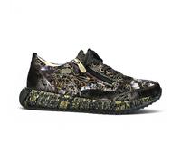 Laura Vita Goth Victorian Floral Black Leather Trainer Sneaker für Frauen - Burton-43 EU 38