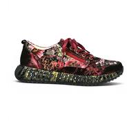Laura Vita Goth Victorian Floral Red Leather Trainer Sneaker für Frauen - Burton-43 EU40