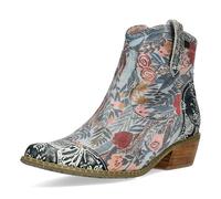 Bikerboots LAURA VITA "LAURA VITA Stiefelette Leder/Textil", Damen, Gr. 39, grau, Leder, Textil, Schuhe Bikerboots (95917410-39) grau