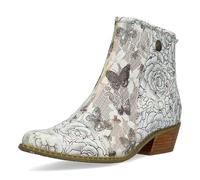 Stiefelette LAURA VITA "LAURA VITA Stiefelette Leder/Textil", Damen, Gr. 39, grau, Leder, Textil, Schuhe Stiefelette (38792120-39) grau