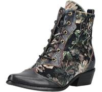 Schnürstiefelette LAURA VITA "LAURA VITA Stiefelette Leder/Textil", Damen, Gr. 39, bunt (schwarz), Leder, Textil, Schuhe Schnürstiefelette (65373939-39) schwarz