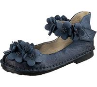 Riemchenballerina LAURA VITA "LAURA VITA Ballerinas Leder", Damen, Gr. 37, jeans, Leder, Schuhe Riemchenballerina (27857958-37) jeans