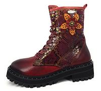 Laura Vita iAcniso 01 Damenschuhe Stiefeletten Schnürer Stiefel Rot Freizeit, Schuhgröße:EUR 36