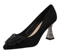 Laura Vita Misstyl by, Damen Pumps Myriano 05 in Schwarz mit Schmetterling und Absatz Glitzer. schwarz Gr. 37