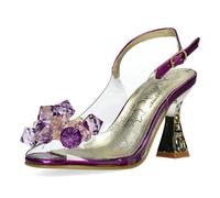 Laura Vita Misstyl by Damen Sandalette Dekorsteine transparent Metallic MYRIANO 16, Größe:38 EU, Farbe:Violett