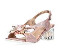 Laura Vita Misstyl by Damen Sandalette Glitzer Blüte Transparentabsatz MDIEGO 03