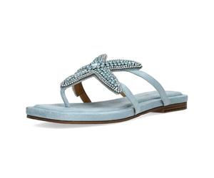 Laura Vita Misstyl by Damen Sandalette Seestern Zehentrenner Karree Maxine 24, Größe:39 EU, Farbe:Blau