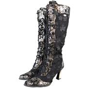 Schnürstiefel LAURA VITA "LAURA VITA Stiefel Leder/Textil", Damen, Gr. 41, schwarz, Leder, Textil, Schuhe Schnürstiefel (82382710-41) schwarz