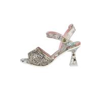 High-Heel-Pumps LAURA VITA "LAURA VITA Pumps Leder/Textil", Damen, Gr. 38, grau, Leder, Textil, Schuhe (94378952-38) grau