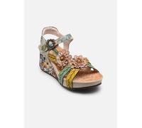 Keilsandalette LAURA VITA "LAURA VITA Sandalen Leder", Damen, Gr. 38, beige, Leder, Schuhe (68666143-38) beige