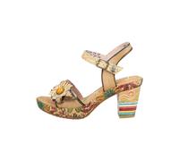 High-Heel-Sandalette LAURA VITA "LAURA VITA Sandalen Leder", Damen, Gr. 38, beige, grün, Leder, Schuhe (84389509-38) beige, grün