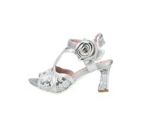 High-Heel-Sandalette LAURA VITA "LAURA VITA Sandalen Leder/Textil", Damen, Gr. 40, silber, Leder, Textil, Schuhe (61931926-40) silber