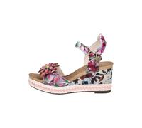 High-Heel-Sandalette LAURA VITA "LAURA VITA Sandalen Leder", Damen, Gr. 39, weiß, lila, Leder, Schuhe (67519948-39) weiß, lila