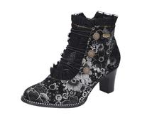 Stiefelette LAURA VITA "LAURA VITA Stiefelette Leder/Textil", Damen, Gr. 37, schwarz, Leder, Textil, casual, Schuhe (25151064-37) schwarz