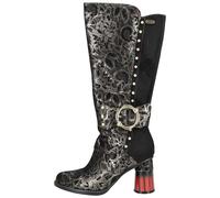 Laura Vita Stiefel Leder/Textil Silber - 37
