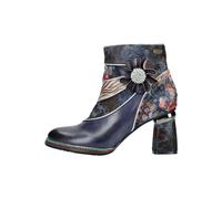 Laura Vita Stiefelette Leder/Textil Blau - 36