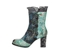 Stiefelette LAURA VITA "LAURA VITA Stiefelette Leder/Textil", Damen, Gr. 37, blau, Leder, Textil, casual, Schuhe (63926921-37) blau