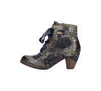 Schnürstiefelette LAURA VITA "LAURA VITA Stiefelette Leder/Textil", Damen, Gr. 38, blau, Leder, Textil, Schuhe (46688363-38) blau
