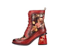 Laura Vita Stiefelette Leder/Textil Rot - 36