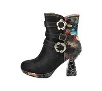 Laura Vita Stiefelette Leder/Textil Schwarz Kombi - 37