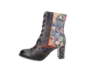 Laura Vita Stiefelette Leder/Textil Violett - 36