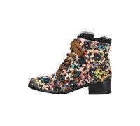 Laura Vita Damen Stiefelette Blumenmuster Satinband Schnürung Emcmao 45, Größe:38 EU, Farbe:Mehrfarbig