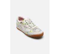 Laura Vita Damen-Sneaker Tivanao-05 aus beigefarbenem Leder mit Blumenmuster EU41