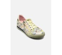 Laura Vita Damen Sneaker Mesh Stickerei Glitzer Textil TIVANAO 05, Größe:39 EU, Farbe:Gelb