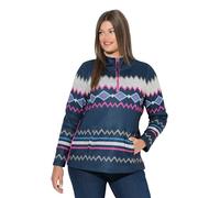 Laurasøn Norweger-Strick Fleece Pullover, Troyerkragen, Navyblau 48+ 842467124-48+
