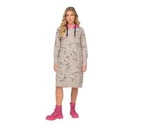 Laurasøn Sweatkleid, Allover Print graubeige XL 823034307-XL