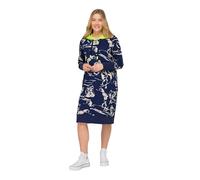 Laurasøn Sweatkleid, Allover Print, Langarm Mittelblau XL 830957730-XL