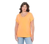 Laurasøn T-Shirt, V-Ausschnitt, 1/2 Arm, Oeko-TEX Made in Green Cantaloupe orange 44+ 837109640-44+