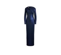 Lauren Ralph Lauren Abendkleid mit Cut Out und Knotendetail Modell 'BURLINCE' in Dunkelblau, Größe 44