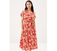 Lauren Ralph Lauren A-Linie Freizeitkleid mit abnehmbarem, materialgleichem Gürtel. in Rostrot Melange, Größe 34