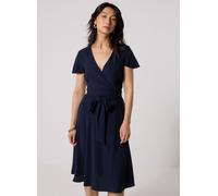 Lauren Ralph Lauren Tailliertes Freizeitkleid aus Chiffon in Marine, Größe 38