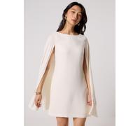 Lauren Ralph Lauren A-Linien Cocktailkleid mit Cape in Beige, Größe 36