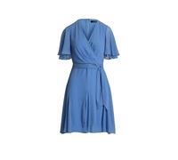 Lauren Ralph Lauren Knielanges Wickelkleid aus Chiffon Modell 'WANDELLA' in Sky, Größe 44