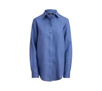 Lauren Ralph Lauren Damen Hemdbluse aus Leinen, blau, Gr. M