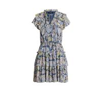 Lauren Ralph Lauren Damen Kleid aus Georgette-Gewebe, bleu, Gr. 40