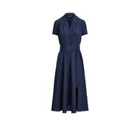 Lauren Ralph Lauren Damen Midikleid aus Crêpe, marine, Gr. 38