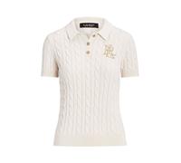 Lauren Ralph Lauren Damen Polo-Strickshirt aus Baumwolle, offwhite, Gr. S