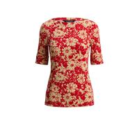 Lauren Ralph Lauren Regular Fit T-Shirt aus Baumwoll-Mix in Rostrot Melange, Größe XL