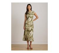 Lauren Ralph Lauren Damen Sommerkleid Midi, oliv, Gr. 36