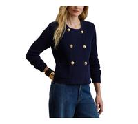 Lauren Ralph Lauren Damen Strickjacke aus Baumwolle, blau, Gr. L