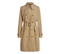 Zweireihiger Trenchcoat mit Baumwolle M Tan