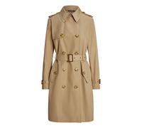 Zweireihiger Trenchcoat mit Baumwolle XS Tan