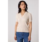 Lauren Ralph Lauren - Pull en coton torsadé manches courtes - Beige - Größe L
