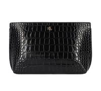 Lauren Ralph Lauren Top Clutch Tasche Leder 28 cm schwarz